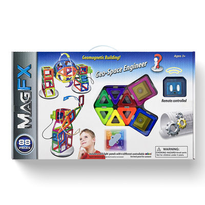 acheter OEM Formes magnétiques géométriques pour enfants Ensembles de construction magnétiques multicolores 88 PCS online manufacture