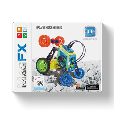 Jouets de puzzle de bricolage Ensembles de blocs magnétiques Formes polyvalentes Carreaux de bâtiment magnétiques avec roue