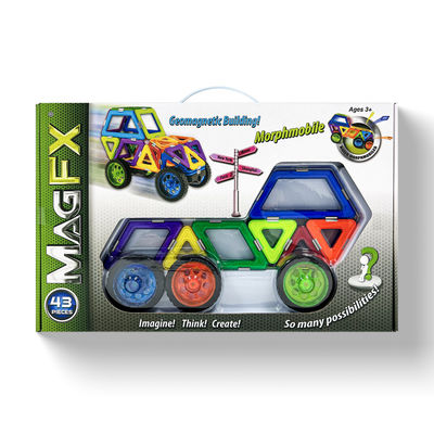 Cadeau pour enfants Ensemble de blocs magnétiques 43 PCS Jouets de construction géométrique OEM éducatif