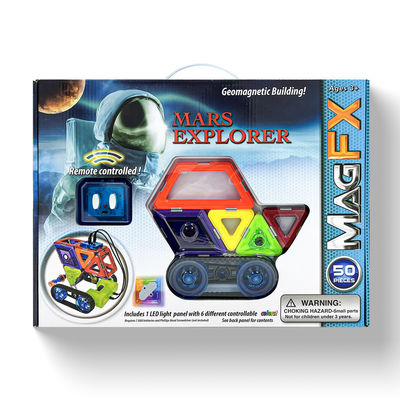 Mars Explorer Ensemble de blocs magnétiques Pour 5 ans +, Ensemble de construction de tuiles magnétiques