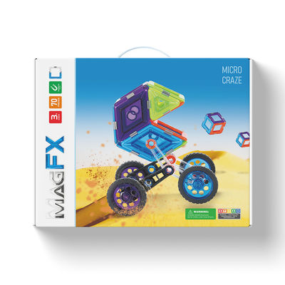 70 pièces Puzzle Toy Ensemble de blocs magnétiques, Ensemble de bâtiments de tuiles magnétiques Eco Friendly