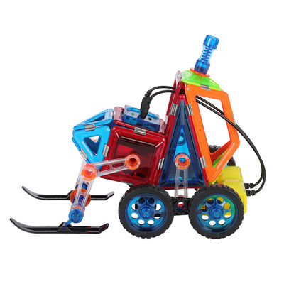 OEM Carreaux magnétiques colorés Voiture télécommandée Locomotive Hulu Sled Enfants Jouets Voiture