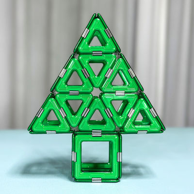 Jouet de puzzle créatif 3D Carreaux de bâtiment magnétiques Blocs d'arbre de Noël pour enfants