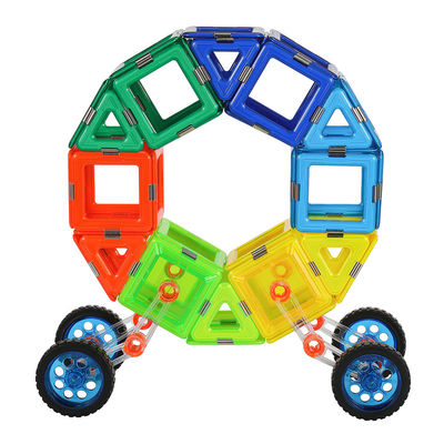 Jeux créatifs pour enfants cadeau carreaux magnétiques véhicules circulaires voiture ensemble de blocs magnétiques