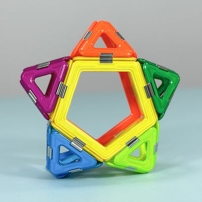 Kit de blocs de construction géométriques magnétiques, carreaux magnétiques colorés, formes d' étoiles